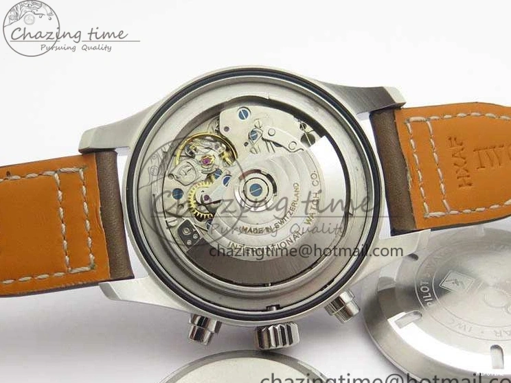 MIROTIME 0301 Pilot Chrono 20th ZF 1:1 Best Edition Black Dial On Brown Leather Strap A ZeroBulk 7236